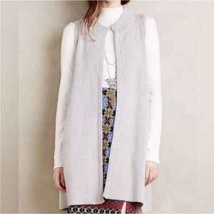 Anthropologie Moth Dannah Swing Gray Sweater Vest